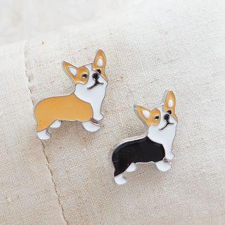 Dog Printed Brooch As Shown In Figure - One Size