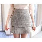 Inset Shorts Tweed Mini Skirt