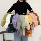 Mock-neck Knit Top In 15 Colors