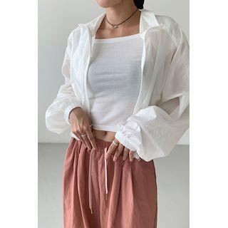Raglan Cropped Windbreaker