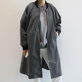 Round-neck Long Flight Jacket