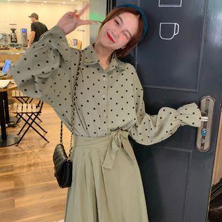 Chiffon Shirt Long-sleeve Small Top