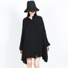 Pocketed Long Shirt Black - One Size