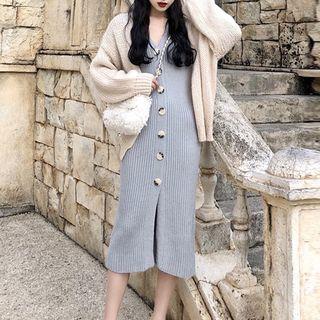 Plain Sweater / Long-sleeve Knit Dress