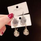 Flower Faux Crystal Alloy Dangle Earring