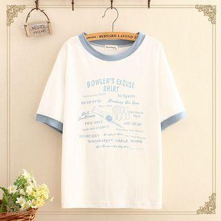 Bowling Print Short-sleeve T-shirt