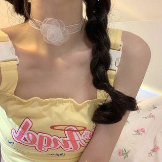 Flower Mesh Choker White - One Size