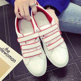Lettering Hook And Loop Sneakers