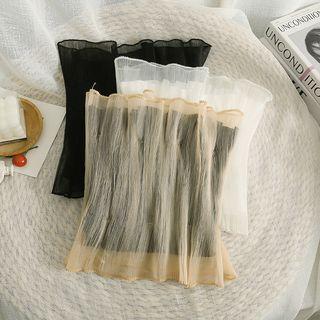 Smocked Mesh Tube Top