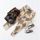 Patterned Corduroy Tapered Pants