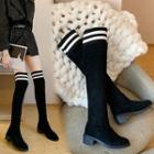 Striped Cuff Over-the-knee Boots
