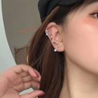 Rhinestone Star Earring 1 Pc - As Shown In Figure - One Size