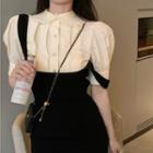 Short-sleeve Blouse / Sleeveless Mini Dress