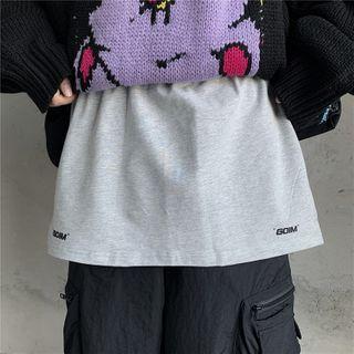 Mock Two Piece Skirt