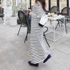 Round-neck Stripe Maxi T-shirt Dress