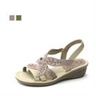 Genuine Leather Patterned Sandals