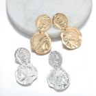Alloy Coin Dangle Earring Gold - One Size