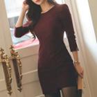 3/4-sleeve Minidress