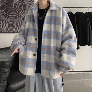Plaid Woolen Shirt Jacket