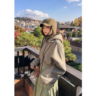Fleece-lined Crop Hoodie