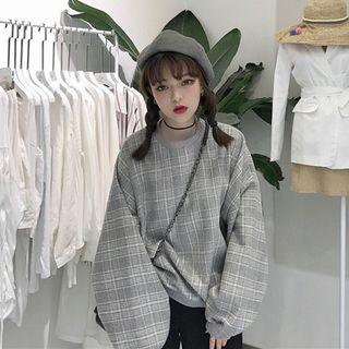 Plaid Pullover Sweater