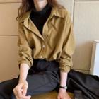 Mock-two-piece Corduroy Shirt