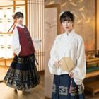 Hanfu Top / Vest / Maxi A-line Skirt
