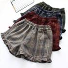 Frill-trim Plaid Shorts