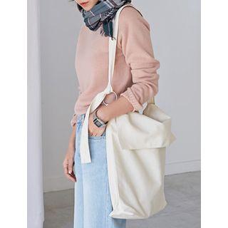 Flap Canvas Shoulder Bag