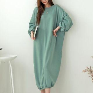 Colored Long Sweatshirt Dress