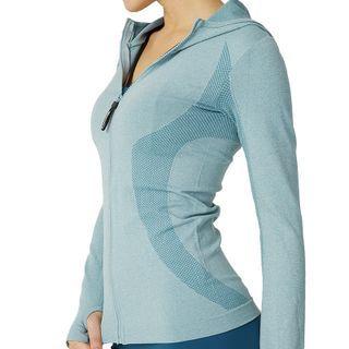 Mesh Panel Hooded Zip Sports Jacket