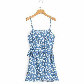 Floral Print Mini Spaghetti Strap Dress