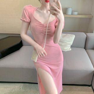 Side-slit Mini T-shirt Dress