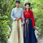 Couple Matching Embroidered Hooded Cape