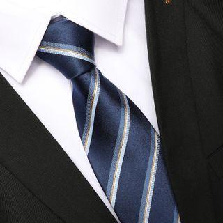 Striped Neck Tie Zsld021 - Stripe - Blue - One Size