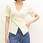 Details Wrapped Knit Top In 5 Colors
