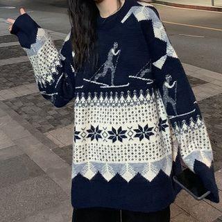 Printed Crewneck Sweater