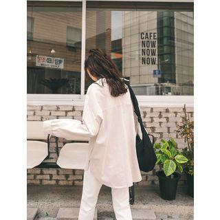 Cutout-back Loose-fit Shirt