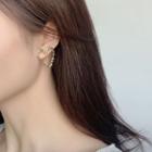 Irregular Alloy Heart Earring 1 Pair - My30800 - One Size