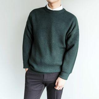 Plus Size Rib-knit Sweater In 8 Colors