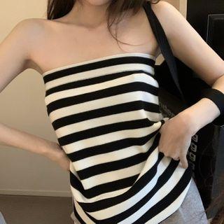 Striped Strapless Top Stripes - One Size