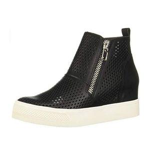 Perforated Side Zipper Platform Boots