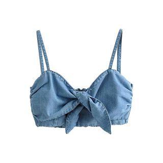 Denim Cropped Camisole Top