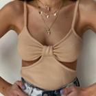 Cutout Ribbed Camisole Top