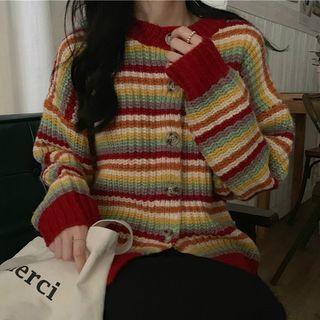 Striped Cardigan Stripe - Rainbow - One Size