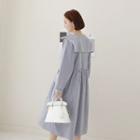 Sailor-collar Stripe Shirtdress