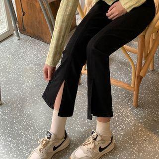 High Waist Slit Jeans