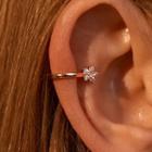 Flower Rhinestone Cuff Earring