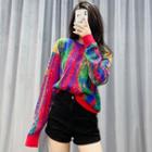 Patterned Sweater Red & Blue - One Size