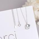 925 Sterling Silver Bead Pendant Necklace Ns451 - Silver - One Size